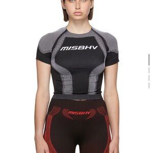 Misbhv black biker shorts and crop top set